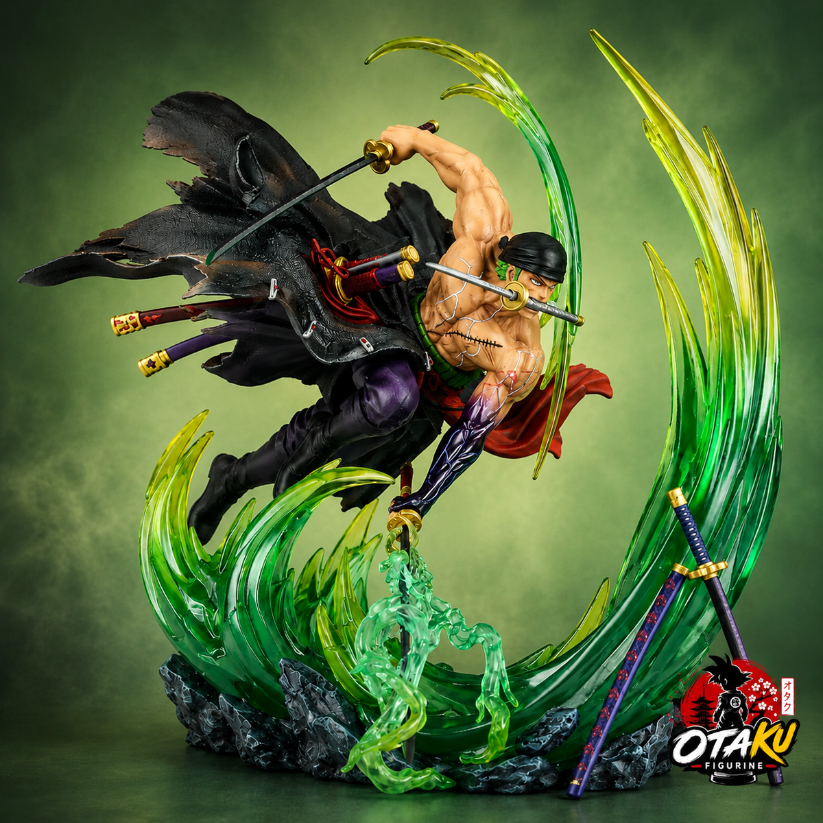 Figurine One Piece™ Zoro La Fureur d’Enma avec socle lumineux
