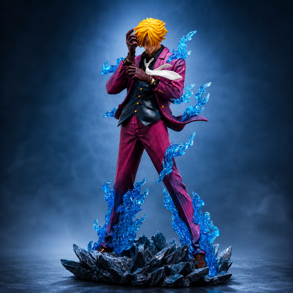 Figurine One Piece™ Sanji Jambe à la Diable Bleu