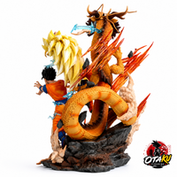 Figurine Dragon Ball Z – Son Goku SSJ3, Son Gohan, Son Goten & Shenron Collector 27 cm
