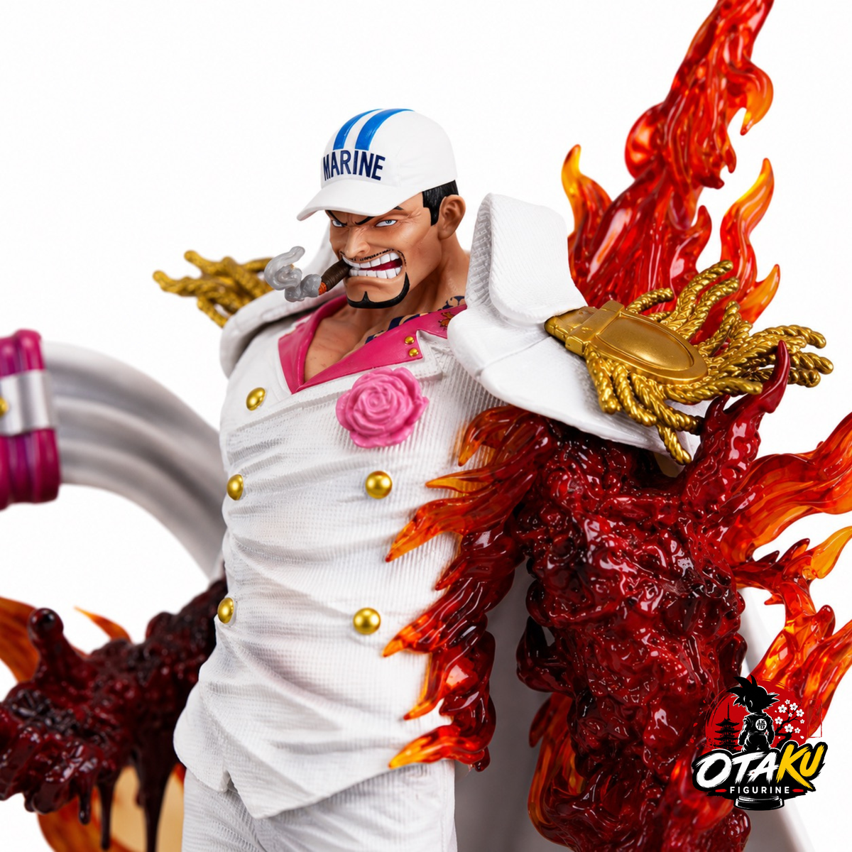 Figurine  One Piece Amiral Akainu (Sakazuki) –  Edition Collector avec LED de 34 cm