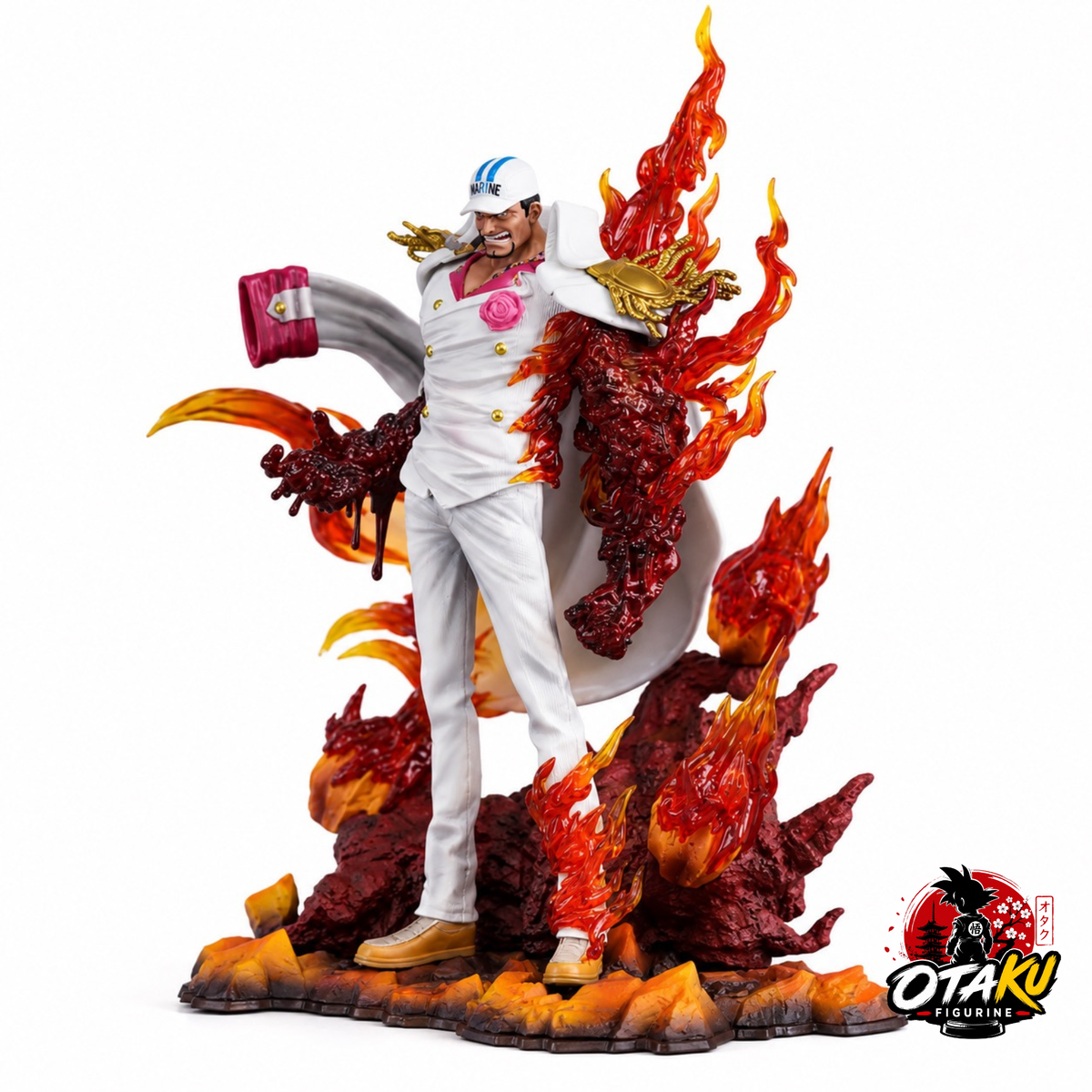Figurine  One Piece Amiral Akainu (Sakazuki) –  Edition Collector avec LED de 34 cm