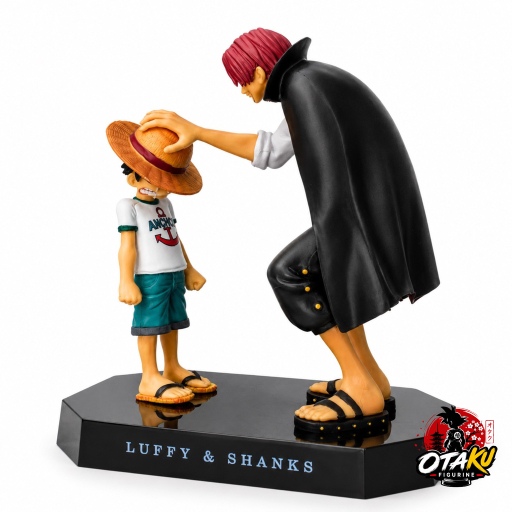 Figurine One Piece Shanks & Luffy Enfant - 18 cm