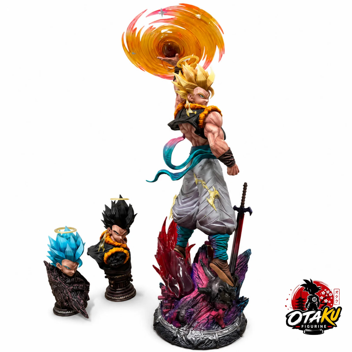 Figurine Gogeta avec 3 Têtes Interchangeables - Dragon Ball Z™