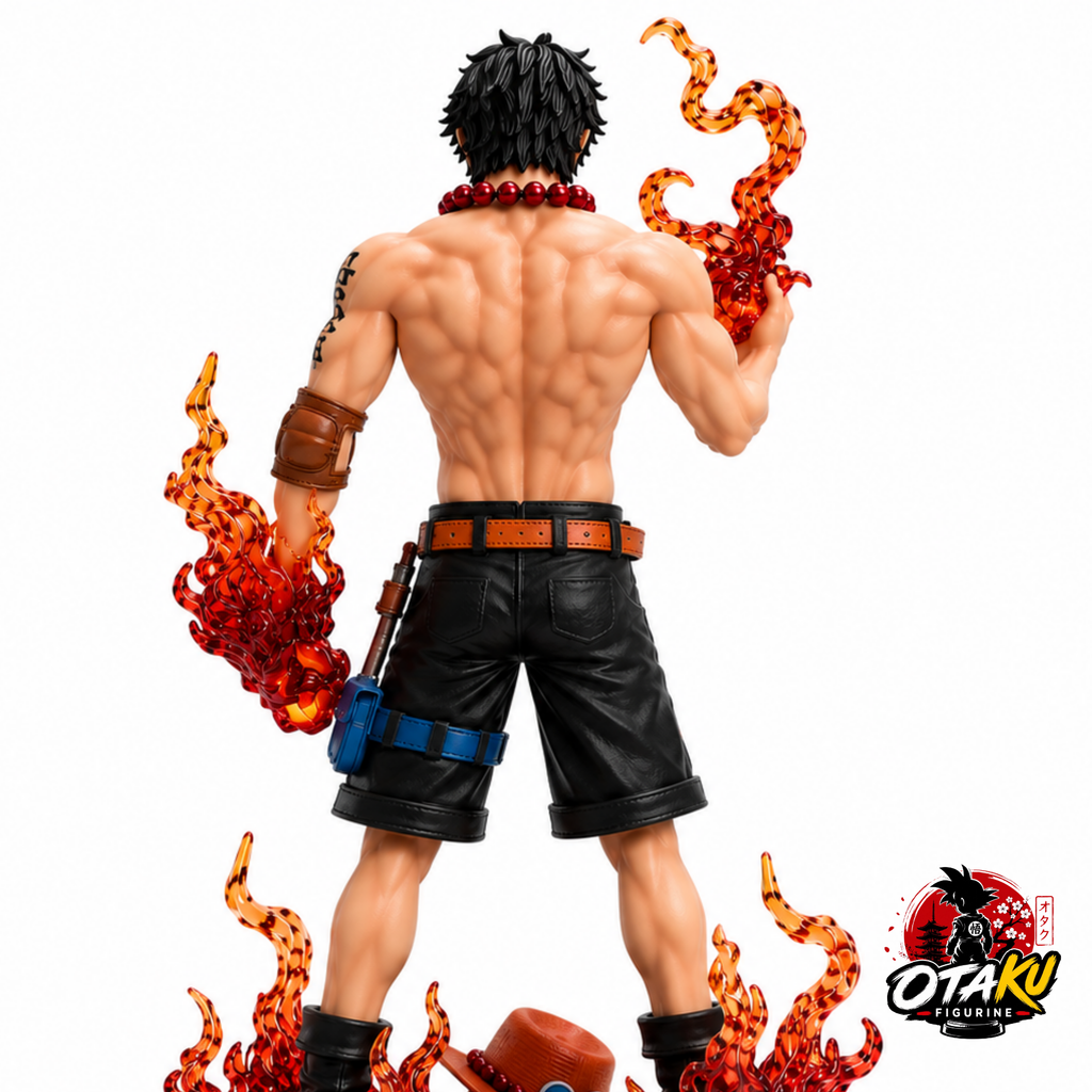 Figurine One Piece Ace - 70 cm Édition Collector Flamme LED Collector