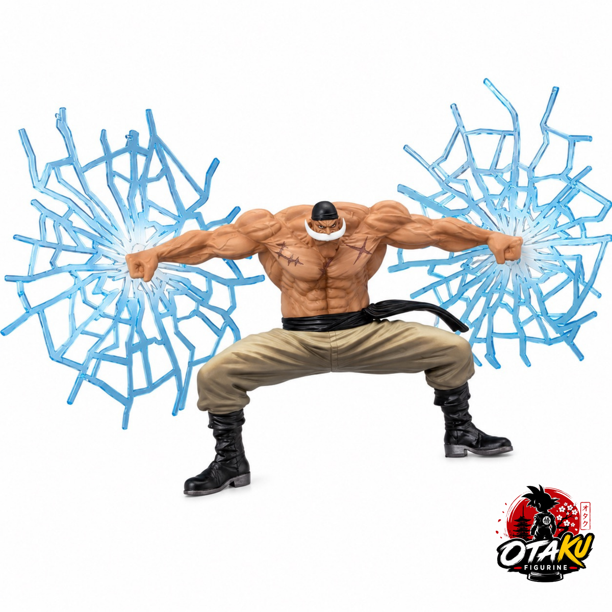 Figurine One Piece Barbe Blanche - 21 cm Effets d'Impact Amovibles