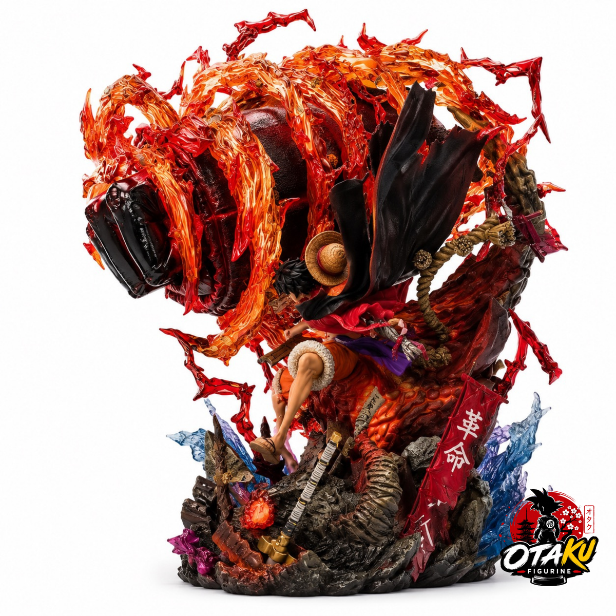 Figurine One Piece Luffy - 22 cm Poing LED Lumineux Édition Premium