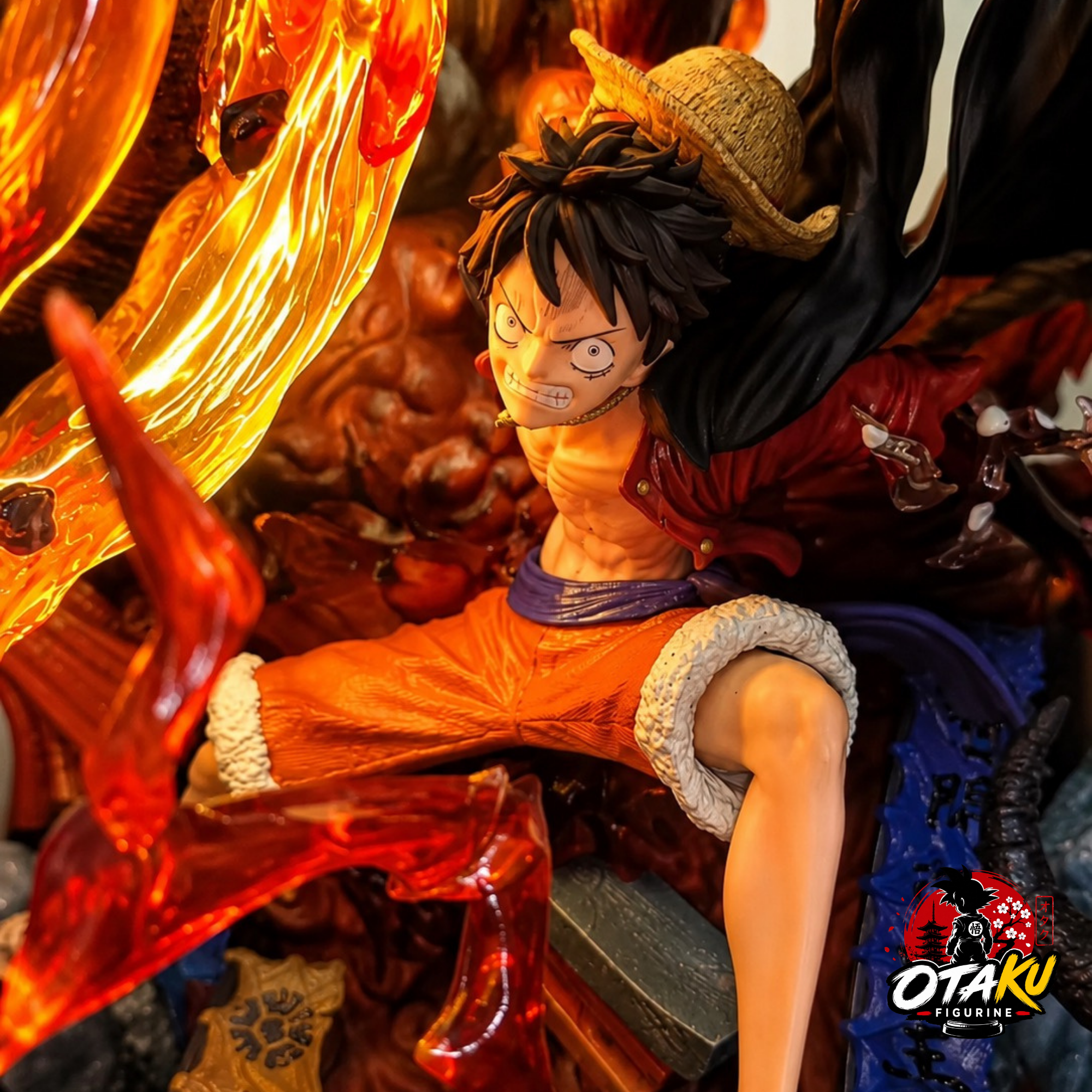 Figurine One Piece Luffy - 22 cm Poing LED Lumineux Édition Premium