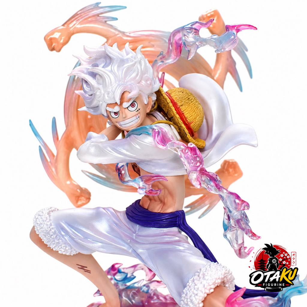 Figurine One Piece Luffy Gear 5 - 19 cm Effets Haki Translucides Édition Premium