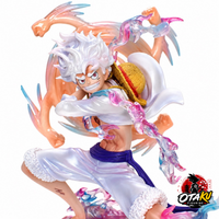 Figurine One Piece Luffy Gear 5 - 19 cm Effets Haki Translucides Édition Premium