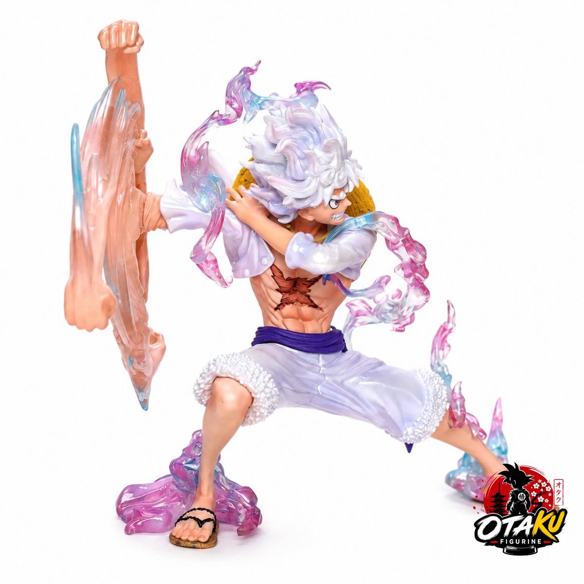 Figurine One Piece Luffy Gear 5 - 19 cm Effets Haki Translucides Édition Premium