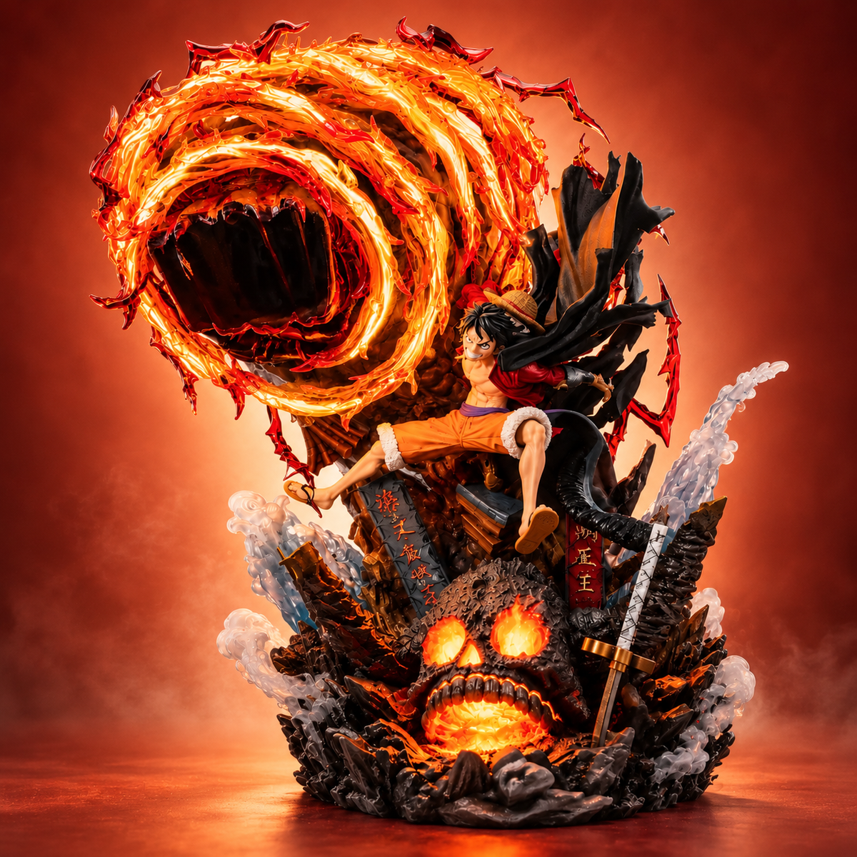 Figurine One Piece™ Luffy Red Roc contre Kaido